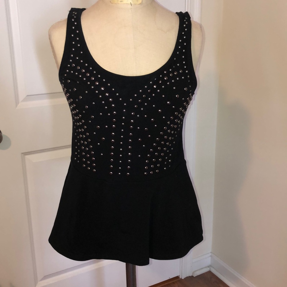 NWOT Studded Express Peplum top
